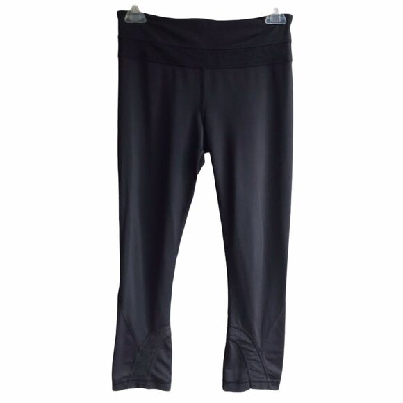Lululemon Run Inspire Crop II Leggings Size 4 Luxtreme Lace Mesh Running Capris - Picture 1 of 12